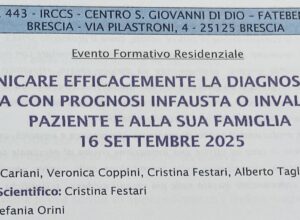 Relatore al convegno "Comunicare la diagnosi con prognosi infausta e invalidante"